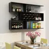 Estante de Vino Colgante al por Mayor Gabinete de Vino Estante de Almacenamiento de Pared Restaurante Bar Madera Maciza Simple Estante de Colgar en la Pared Decoración de Pared