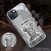 Capa de celular Apple 13pro 15 nova capa de celular iphone16 14promax luminosa 13 urso de metal aplicável