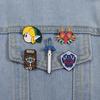 Merchandising del Juego Leyenda de Zelda Insignia de Metal Espada Cabeza Escudo Broche Creativo Personalizado
