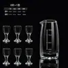 Decantador de vidrio para baijiu decantador de vino tinto olla para vino extranjero decantador juego de copas pequeñas para vino doméstico vidrio para baijiu comercial
