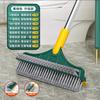 Escova de chão triangular com cerdas e cabo longo para cantos e frestas, raspador para azulejos de banheiro para remover cantos mortos, escova de chão