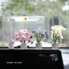 Adornos Creativos para Coche, Lindo Conejo Flor Perfumada para Coche, Mesa de Control Central de Pantalla, Decoración Interior de Coche, Objetos Divertidos, Diosa Popular de Internet