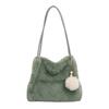 Bolsa Pequena de Pelúcia Popular Feminina 2024 Nova Nicho Versátil Bolsa de Mão Moda Estilosa Ombro Pelo Bolsa Geral