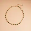 Collar Ovalado de Moda Transfronteriza Europea y Americana con Pliegues y Pedrería, Cadena para Suéter Estilo Corte Vintage, Accesorio de Lujo Ligero de Alta Gama