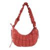 Bolsa Grande para Mulheres, Bolsa Plissada Nuvem de Algodão, Bolsa de Ombro Transversal Casual, Bolsa de Axila Feminina, Bolsa Nuvem de Algodão
