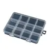 Caja de Almacenamiento Portátil de 12 Compartimentos para Pedrería de Uñas Transparente de PP para Pedrería y Accesorios de Uñas Caja de Almacenamiento a Prueba de Polvo