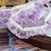 Venta Directa de Fábrica Banda Elástica de Volantes de Colores con Borde de Terciopelo de 2.0 cm Cinta de Malla para Ropa de Muñeca DIY Accesorios para el Cabello
