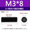 Tornillos de máquina sin cabeza con hexágono interior Kimi de alta resistencia grado 12.9 con extremo cóncavo y tope de alambre M2 ~ 16 tornillos de fijación