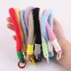 Lanyard de Felpa Corto de Colores para Teléfono Móvil Llavero de Muñeca de Caja Sorpresa para Taza de Agua Joyería Accesorios Pequeños