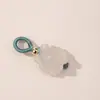 Pendente Flor de Lótus Esculpido em Ágata Calcedônia Natural Acessório de Charme para Pulseira DIY Feito à Mão Venda por Atacado