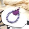 DIY Mobile Phone Case Chaveiro Moda Candy Color AB Bead Bracelet Bolsa Frisado Pingente Menina Acessórios para Celular