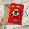 Compra directa transfronteriza: Tarjetas de felicitación peculiares con temática de perros y agujeros, diseños creativos y divertidos, adecuadas para diversas festividades, con mensajes lindos y bendiciones de propósito general