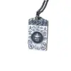 Plata de ley 999 amarillo dios de la riqueza nada marca plata colgante hombres retro auspicioso nacional estilo Xizang colgante sólido