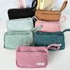 Estuche de Lápices Artístico de Color Sólido Fresco de Gran Capacidad para Estudiantes, Caja de Papelería Multifuncional Creativa, Bolsa de Almacenamiento Linda y de Alto Valor, Moderno