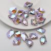 Colgante de cristal 12X15 forma diamante Europeo, Americano, Japonés y Coreano material para aretes DIY cuentas sueltas de vidrio aretes collar joyería