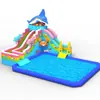 (Personalizado) Equipo de Parque Acuático Exterior Soporte Móvil Grande Piscina Innovación Tobogán de Agua Inflable para Niños