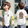 2026 Nuevo Top de Algodón Puro de Manga Corta para Niños, Transpirable Estilo Coreano de Corte Holgado, Ropa de Verano para Niños, Camiseta de Manga Corta para Niños