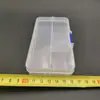 Pequeño Organizador de Componentes de Plástico Transparente Sin Rastro para Uñas, Montado en Pared para Pendientes, Joyería, Múltiples Compartimentos, Caja de Almacenamiento de Maquillaje