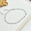 Pulsera de Hueso de la Suerte de Plata de Ley S925 para Mujer Estilo Ins Lujo Ligero Sentido del Diseño de Nicho Temperamento Versátil Joyería para Mano de Mejor Amiga Venta al por Mayor