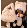Nuevo Bonito Sombrero de Felpa con Orejas de Gato para Mujer, Versátil Cálido Engrosado para Otoño e Invierno, Sombrero Lei Feng con Protección para el Cuello y Bufanda para Invierno