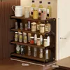 Estante de Cocina de Escritorio Estante de Almacenamiento de Condimentos Hogareño Multicapa Compartimentado Estante para Botellas de Condimentos, Salsa de Soja, Vinagre, Sal