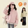 TUTU Elefantito Ropa Infantil Chaqueta para Niñas con Forro Polar 2026 Otoño/Invierno Nuevo Estilo Camiseta Gruesa de Algodón Puro para Niños Pequeños y Grandes