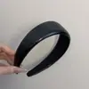 Diadema de Cuero Plisado Estilo Coreano Textura de Nicho Retro Pasador de Esponja Corona Alta Accesorio para el Cabello Diadema Modelo Nuevo para Mujeres
