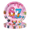 Nova Decoração de Festa de Aniversário Infantil com Tema de Beisebol 67 Itens Pratos de Papel, Guardanapos, Conjunto de Talheres