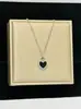 Collar Blanco con Corazón Negro para Mujer, Diseño de Nicho, Lujo Ligero, Nuevo Modelo 2022, Accesorio de Cadena para el Cuello, Colgante, Cadena para la Clavícula