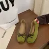 Zapatos Planos para Mujer 2026 Nuevo Estilo con Lazo Cuadrado Slip-On para el Trabajo, Zapatos Náuticos de Boca Baja con Suela Suave