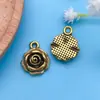 20 piezas de joyería de aleación con diseño de sol y luna dorada antigua, pulsera, collar, pendientes, colgantes, accesorios, material mixto.