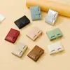 Sudeste Asiático Ins Mujer Cartera Corta Patrón de Piedra Simple 80% de Descuento Plegable Cremallera Ranura para Múltiples Tarjetas Cartera de Cuero