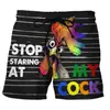 Pantalones de Playa para Hombre Divertidos Estampado 3D de Pavo de Pascua Bañador Plátano Burlón Pantalones Cortos Casuales Europeos y Americanos