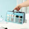 Bolsa de Maquillaje Plegable Doble Multifuncional Coreana, Gran Capacidad, Bolsa de Clasificación Engrosada, Bolso de Mano para Almacenamiento de Productos Digitales de Viaje