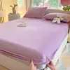 Amazon transfronterizo minimalista color sólido leche terciopelo sábana protector de colchón, cálido y engrosado franela sábana fabricante