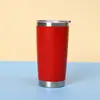 Taza de Coche Transfronteriza de 20 oz, Taza Térmica de Acero Inoxidable 304, Taza de Agua para Coche Portátil Gruesa de Gran Capacidad Personalizada con Popote