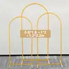 Soporte de arco de boda de tubo cuadrado de hierro forjado personalizado, decoración de mesa de fondo de boda de cumpleaños, accesorios de diseño de lugar