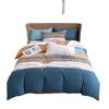 Sábana de Algodón Grueso Estampada Jet Juego de Cuatro Piezas Otoño e Invierno Juego de Cama Venta al por Mayor de Fábrica