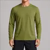 Camiseta Deportiva de Secado Rápido para Hombre Malla Cuello Redondo Amigable con la Piel Casual Manga Larga Para Viajar Senderismo Baloncesto Tenis Top