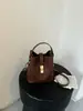 Bolso cubo tejido de gran capacidad transfronterizo para mujer, nuevo bolso cruzado de moda 2026, bolso de mano y bolso de hombro versátil vintage