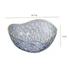 Estilo Moderno Transparente Frutero Alto Valor Bocadillos Plástico Fruta Seca Plato de Exhibición Patrón de Doble Círculo Borde Dorado Bandeja de Almacenamiento