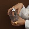 Anillo de fundición de personalidad con descifrado de huellas dactilares exagerado de estilo europeo y americano, chapado en acero de titanio, oro de 18 quilates, joyería de hip hop resistente a la decoloración A179