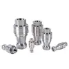 Conector Rápido Kzf de Cilindro Aberto Tipo Fechado Hidráulico de Alta Pressão Resistente a Altas Temperaturas Anticorrosivo Duplo Autovedante Rápido de Aço Inoxidável 304