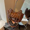 2026 Nuevo Patrón de Diamantes Cadena Bolso Cuadrado Pequeño Estilo Coreano Moda para Viajar Bolso de Axila para Mujer Bolso de Hombro Cruzado Individual de Gama Alta