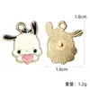 Pingentes esmaltados fofos da série Sanrio urso de desenho animado, My Melody, cachorro Pacha acessório DIY pequenos pingentes