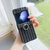 Hebilla de anillo con rayas brillantes de estilo japonés y coreano para funda de teléfono móvil Samsung ZFlip6/5, nuevo soporte Flip4, pantalla plegable