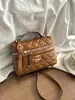 Nova Bolsa Feminina de Comércio Exterior 2026, Pequena Bolsa Caixa Acolchoada Estilo Chanel, Bolsa Quadrada Pequena Versátil na Moda para Ombro e Transversal, Tendência