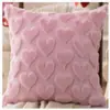 Funda de almohada navideña transfronteriza con bordado de terciopelo, bordado con borlas de pompón, cojín de sofá tridimensional, almohada bordada con toalla