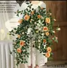 Enredadera de Rosas Artificiales Decoración de Arco de Boda Flor Falsa Enredadera de Rosas Flor de Rosa Famosa en Internet Muro de Flores de Rosas Flor de Rosa de Monet