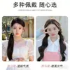 Cola de caballo para niñas, simulación natural, se puede atar, cola de caballo doble alta y baja, trenzas largas, cabello micro rizado para niñas perezosas y dulces, cola de caballo circular